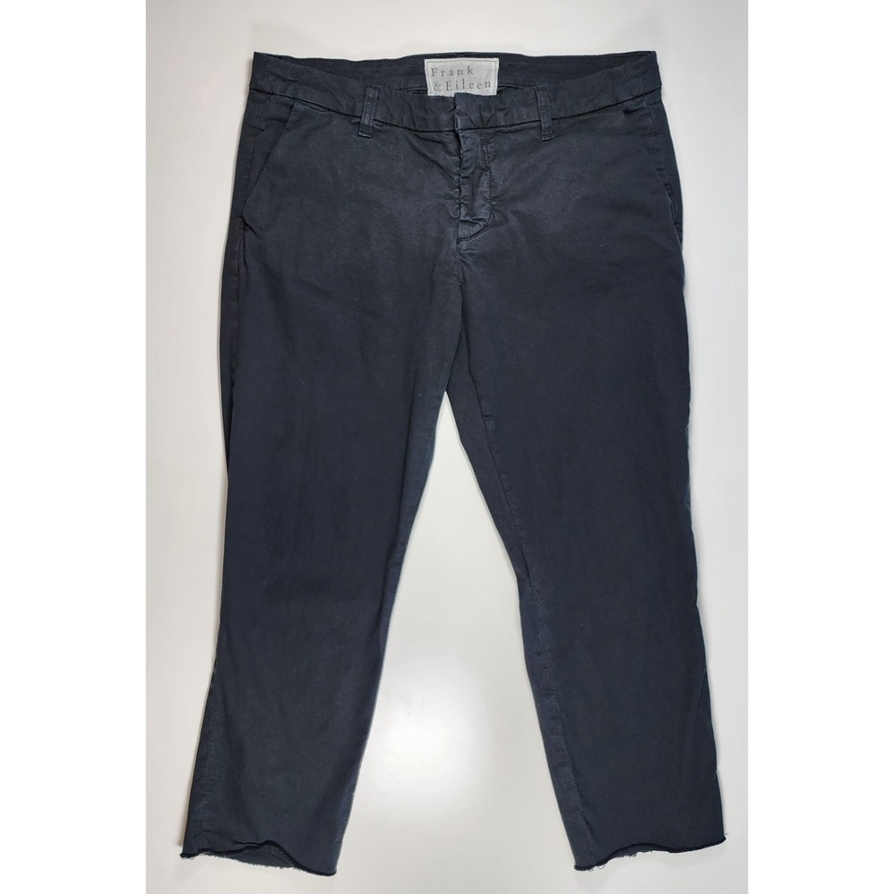 Frank & Eileen Women's Wicklow Cropped Raw Hem Chino Pants USA Size 10